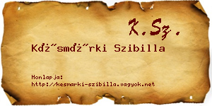 Késmárki Szibilla névjegykártya